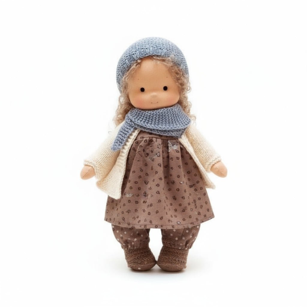 Elora – Handmade Waldorf doll made of cotton for creative play 23