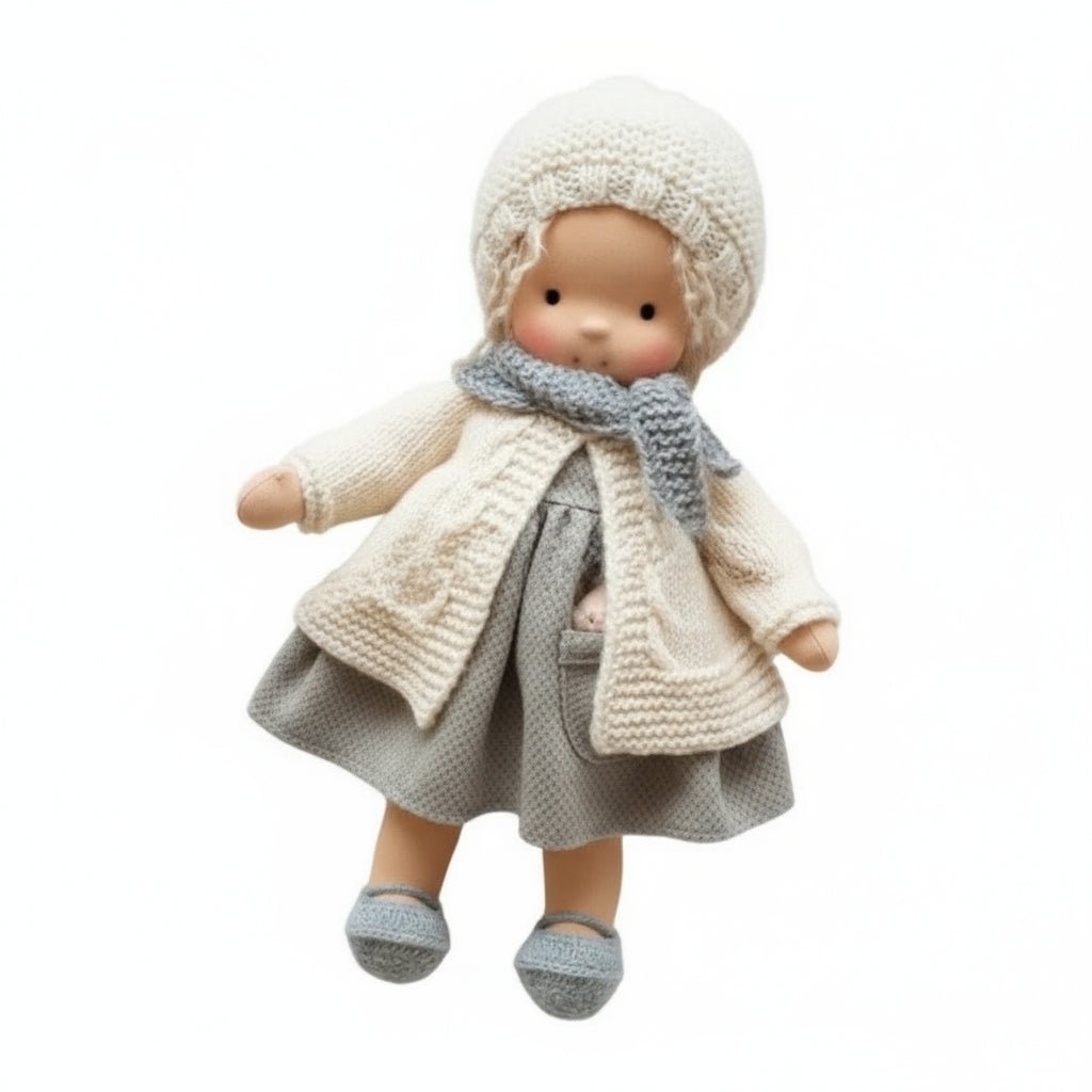 Elora – Handmade Waldorf doll made of cotton for creative play 26