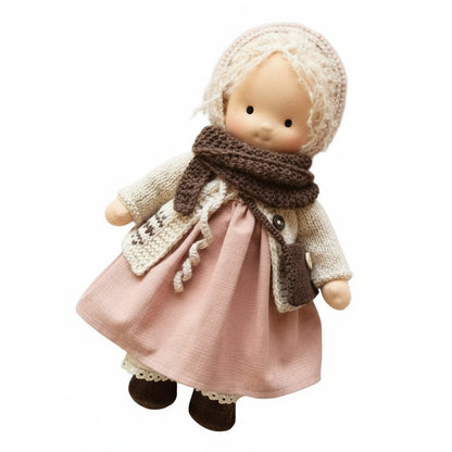 Elora – Handmade Waldorf doll made of cotton for creative play 27