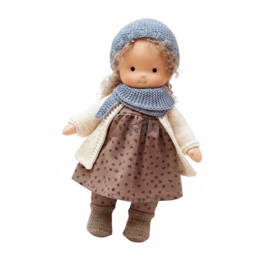 Elora – Handmade Waldorf doll made of cotton for creative play 30