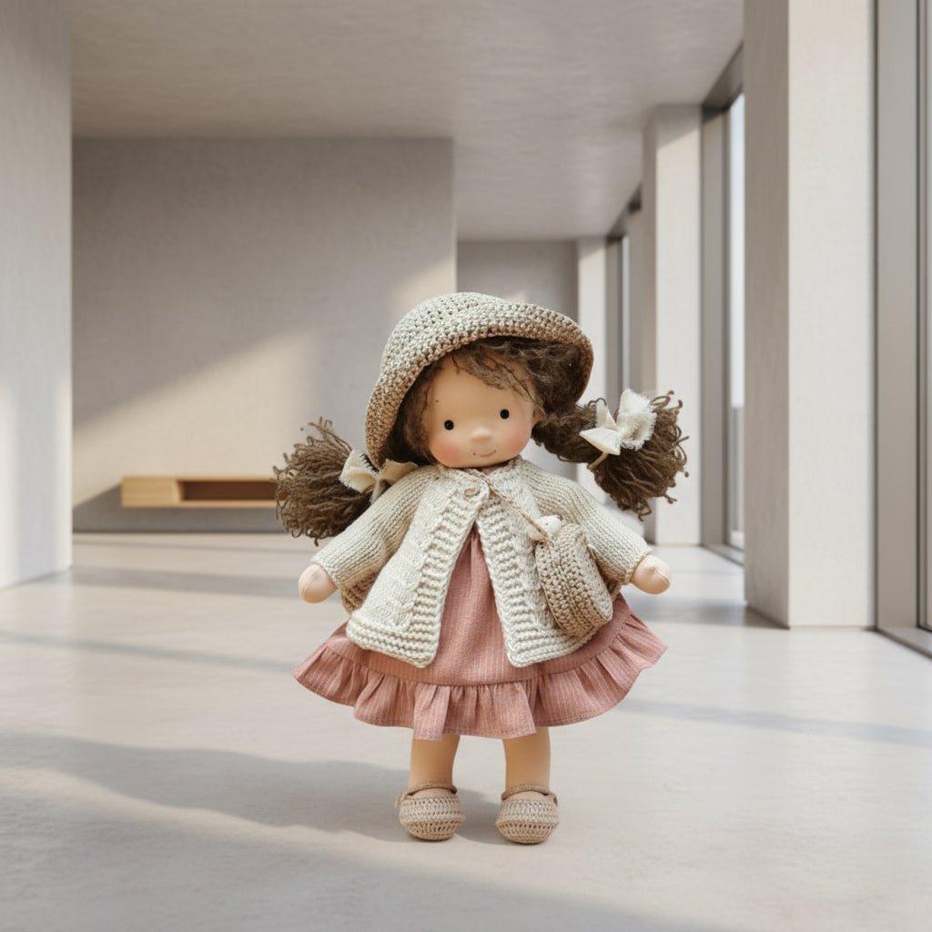 Elora – Handmade Waldorf doll made of cotton for creative play 6