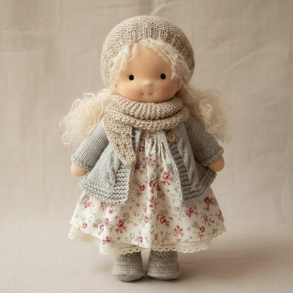 Elora – Handmade Waldorf doll made of cotton for creative play 7