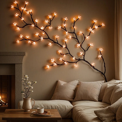 Enchanted Blossom - 1.6m LED Fairy Lights with Warm White & Pink Glow 0
