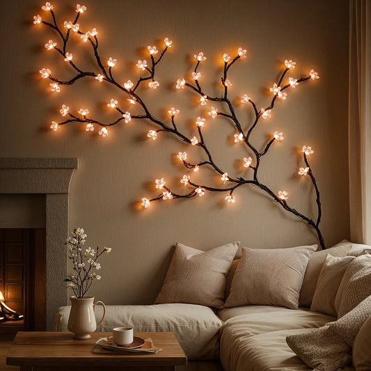 Enchanted Blossom - 1.6m LED Fairy Lights with Warm White & Pink Glow 0