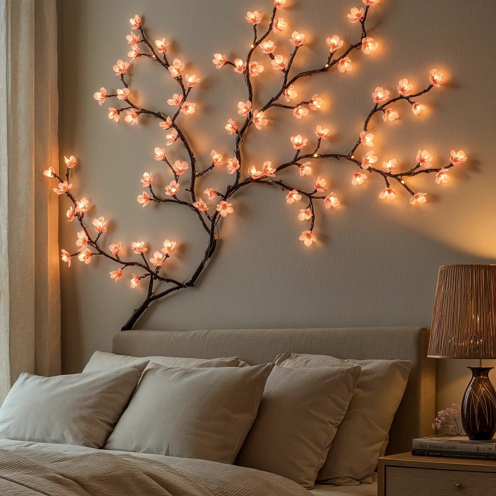 Enchanted Blossom - 1.6m LED Fairy Lights with Warm White & Pink Glow 1
