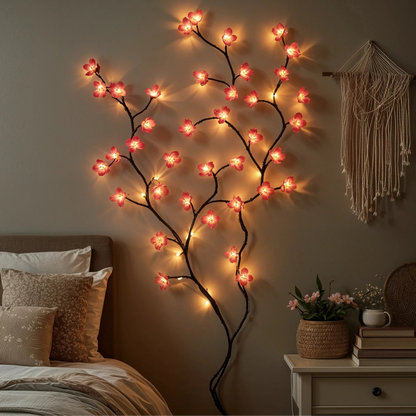Enchanted Blossom - 1.6m LED Fairy Lights with Warm White & Pink Glow 3