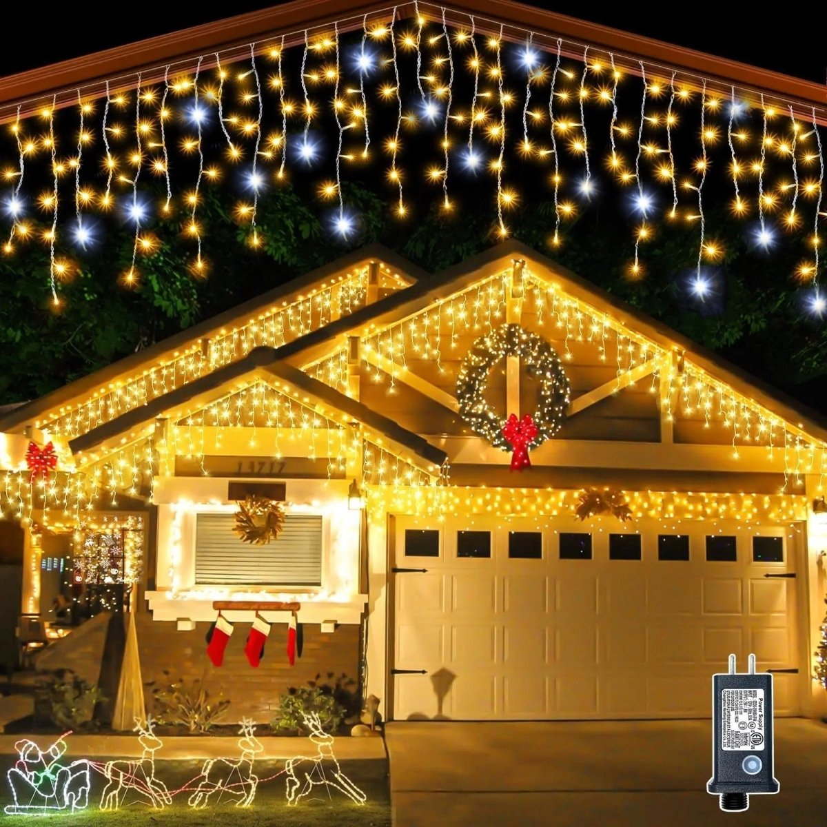 Enchanting LED Curtain Fairy Lights - 4m Weatherproof String Lights for Holiday Decor 0