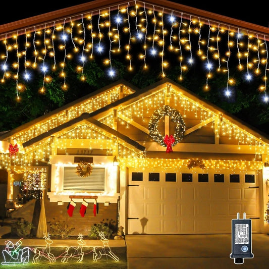 Enchanting LED Curtain Fairy Lights - 4m Weatherproof String Lights for Holiday Decor 0