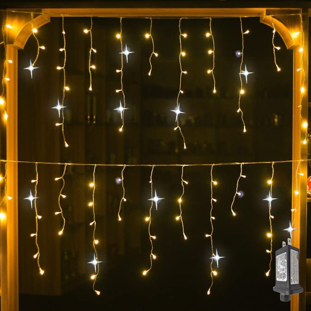 Enchanting LED Curtain Fairy Lights - 4m Weatherproof String Lights for Holiday Decor 2