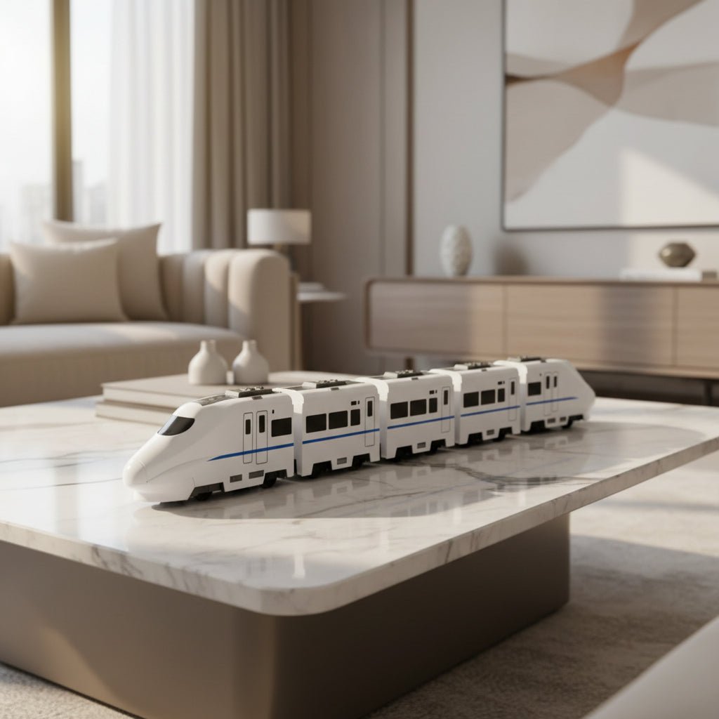 Engaging 360° Spinning Train Toy with Lights, Sounds & Obstacle Avoidance for Kids 0