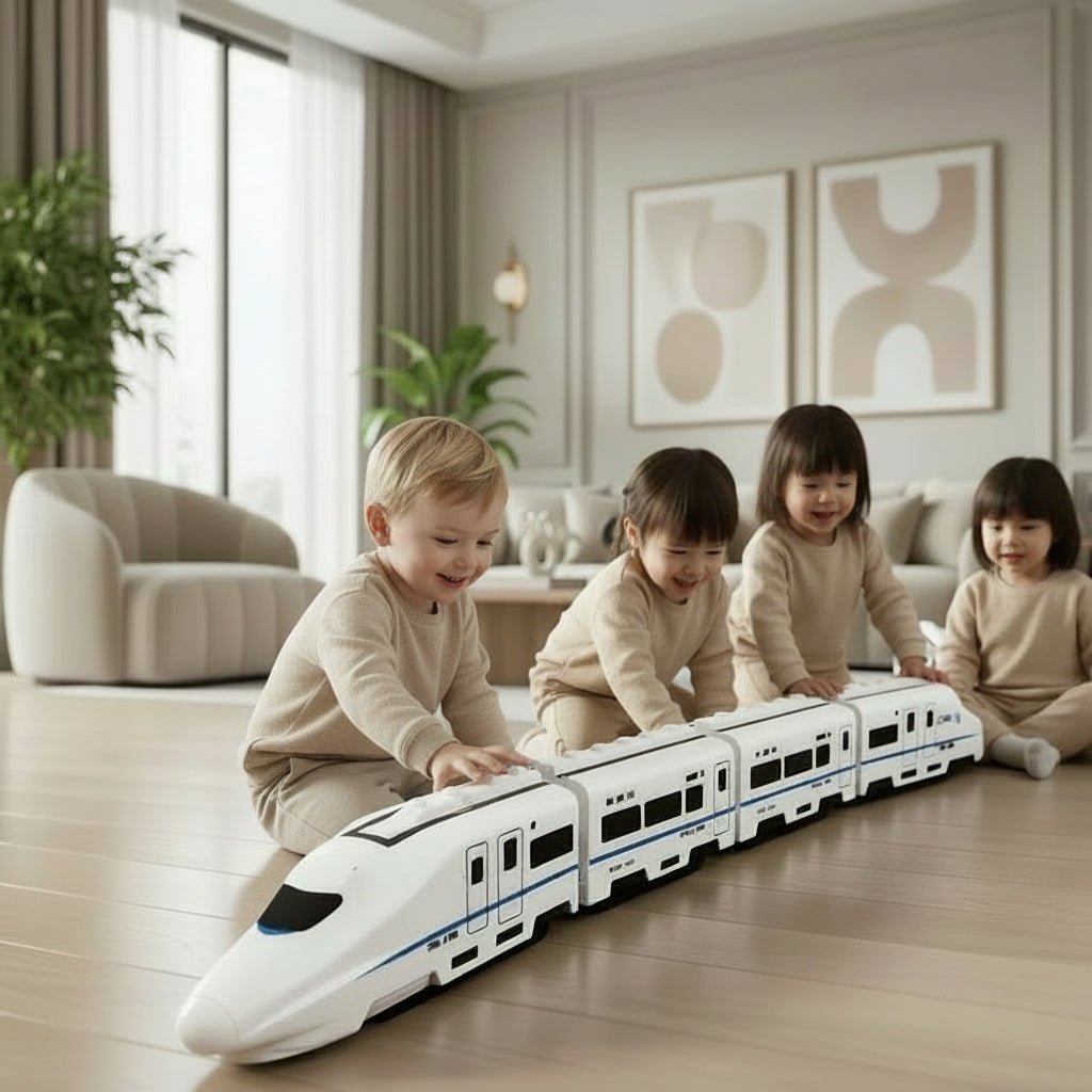 Engaging 360° Spinning Train Toy with Lights, Sounds & Obstacle Avoidance for Kids 1