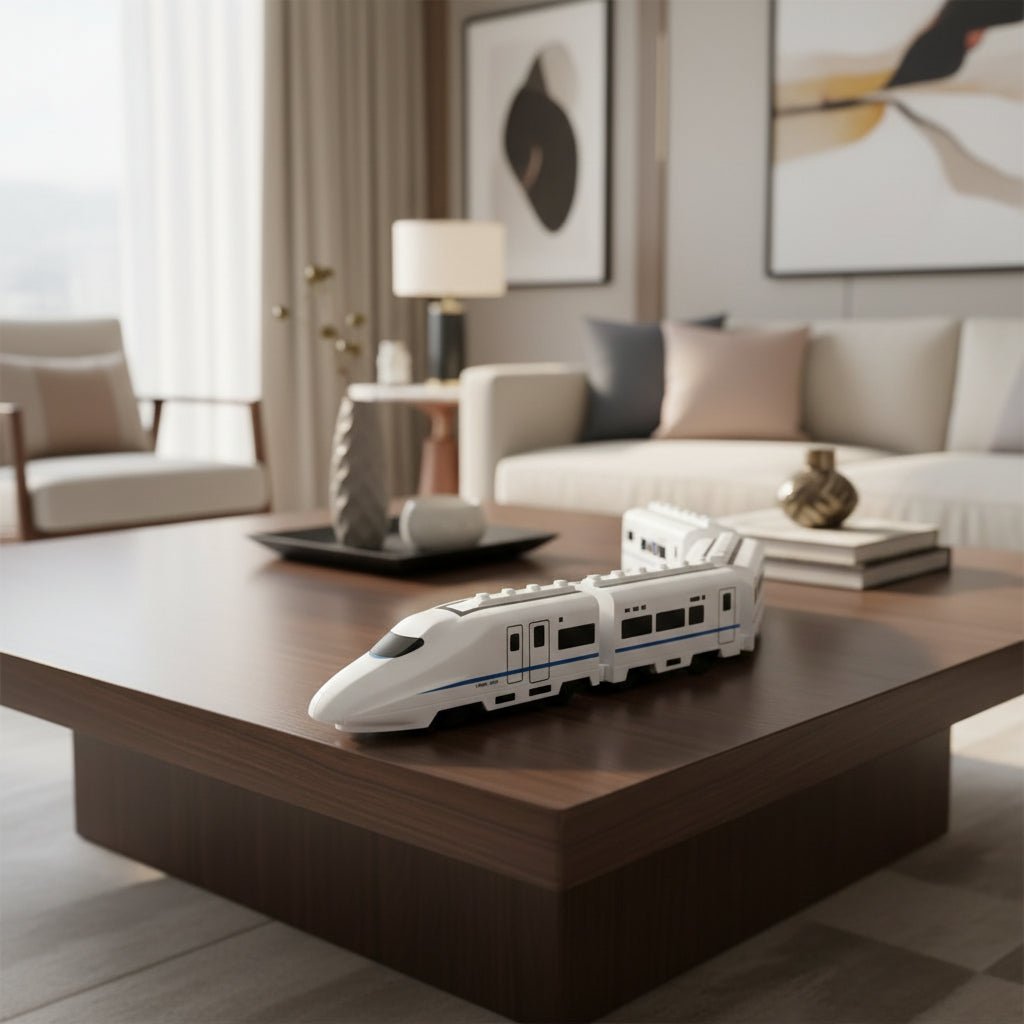 Engaging 360° Spinning Train Toy with Lights, Sounds & Obstacle Avoidance for Kids 3