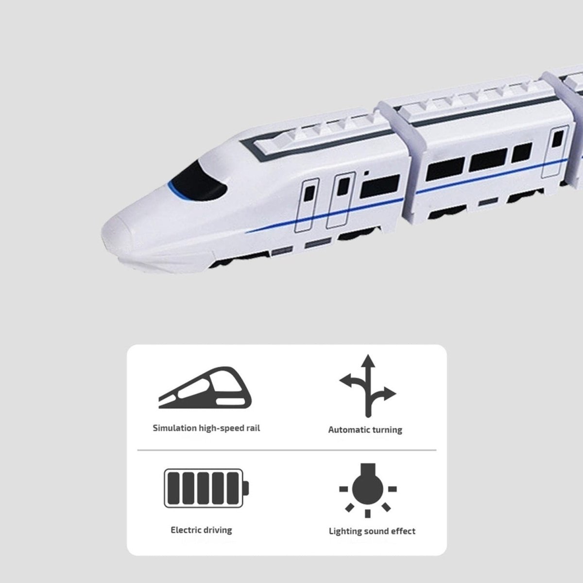 Engaging 360° Spinning Train Toy with Lights, Sounds & Obstacle Avoidance for Kids 7