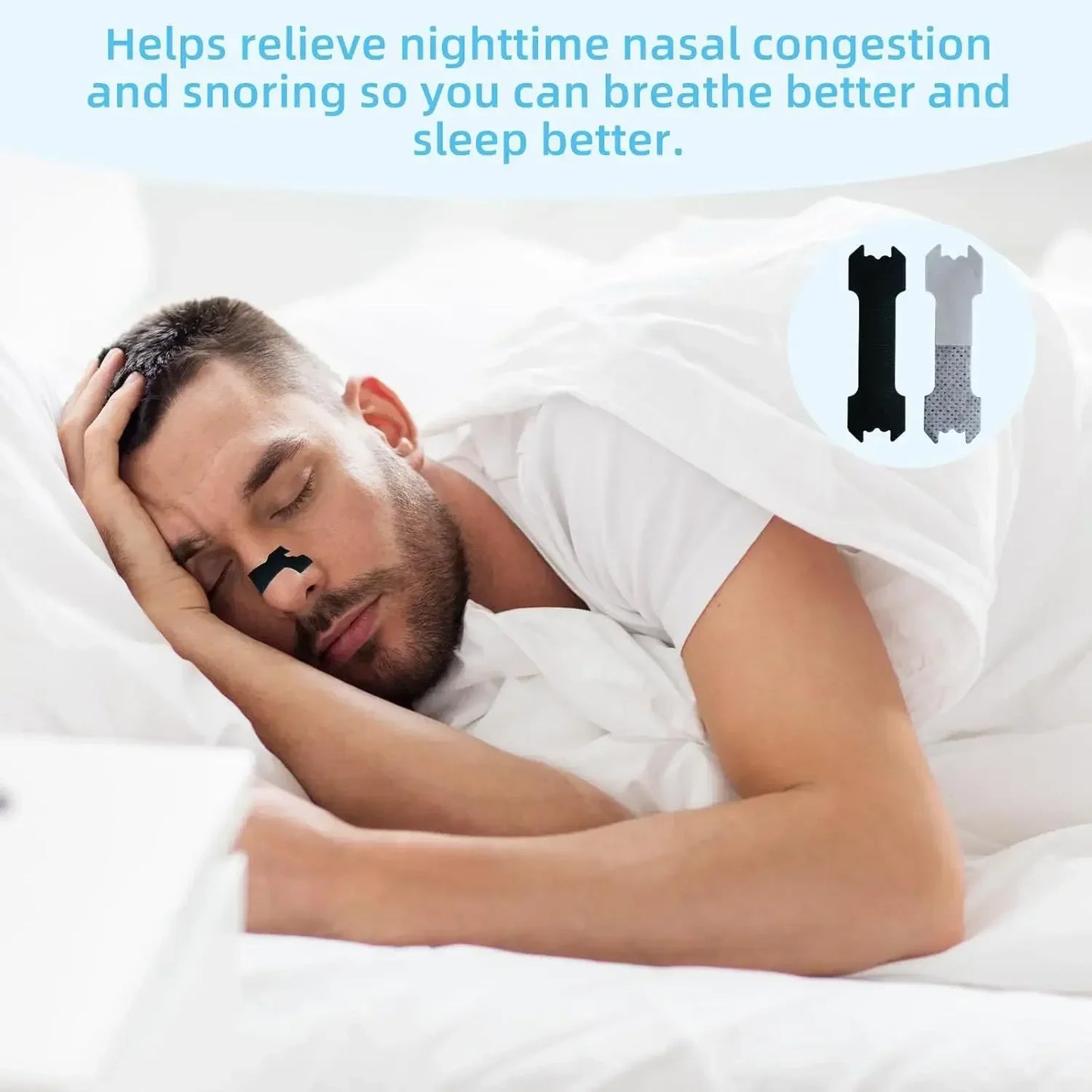 Enhanced Adhesion Nasal Strips - Comfortable Nose Breathing Strips for Snoring Relief 5