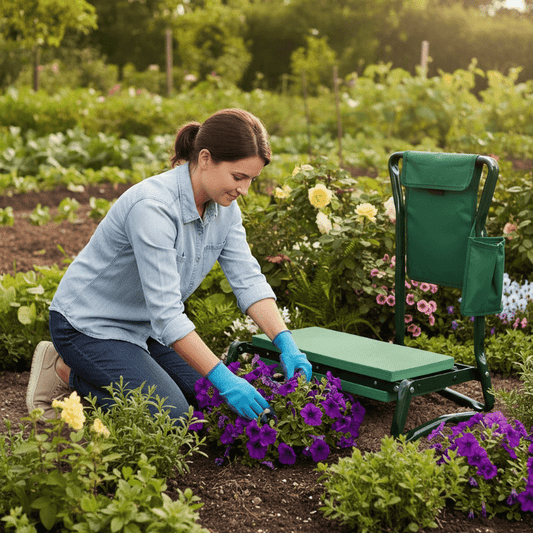 Ergonomic 2-in-1 Kneeling and Sitting Chair for Comfortable Gardening & Outdoor Use 2