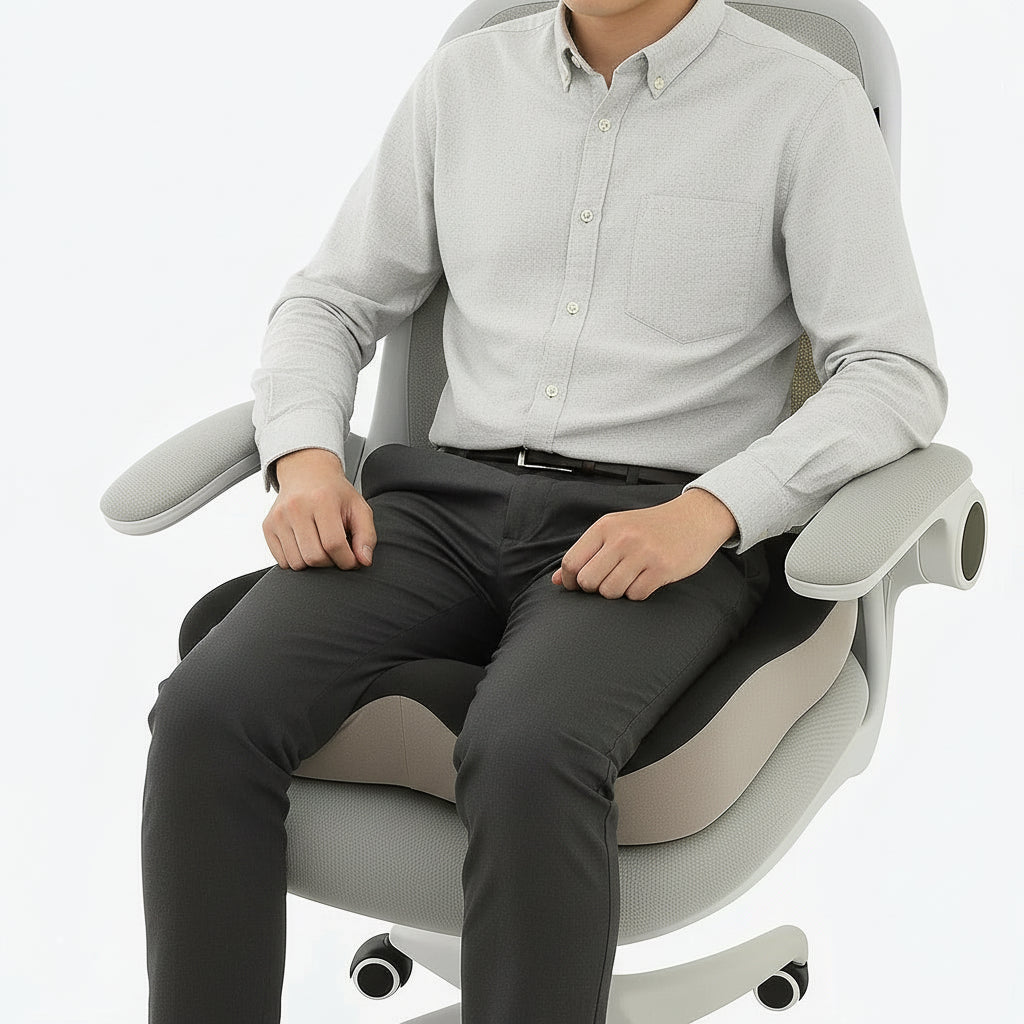 Ergonomic Office Seat Cushion - Memory Foam Lumbar Support for Comfort and Posture 1