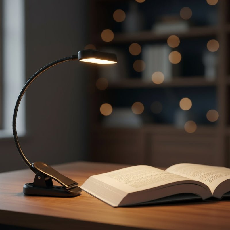 Eye-Caring LED Book Light - Rechargeable, Dimmable, Flexible Neck for Reading 0