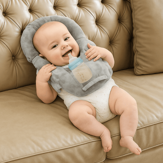 FEEDORIS – Breastfeeding and bottle-feeding pillow for babies with integrated bottle holder 1