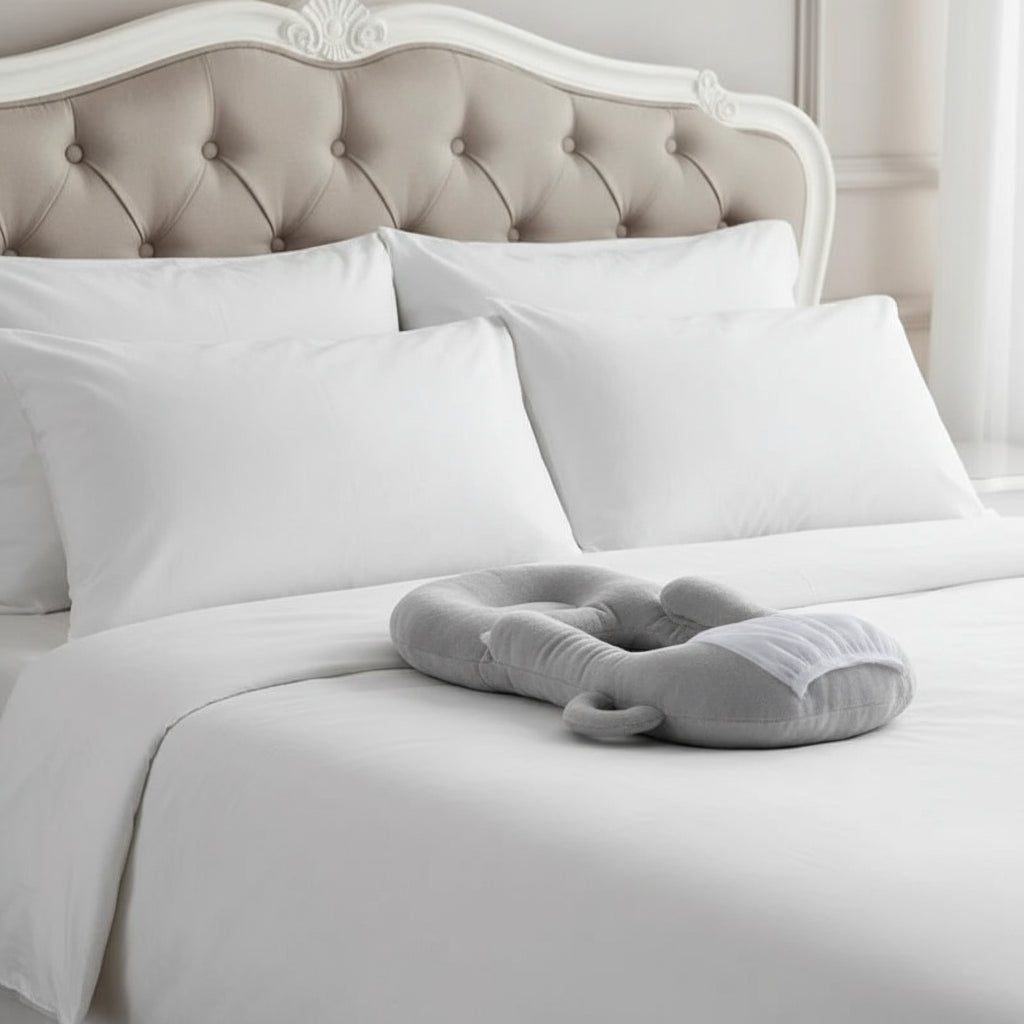 FEEDORIS – Breastfeeding and bottle-feeding pillow for babies with integrated bottle holder 2