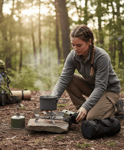 FLAMECAMP – Portable Butane Camping Stove with Storage Bag & Gas Bottle 3