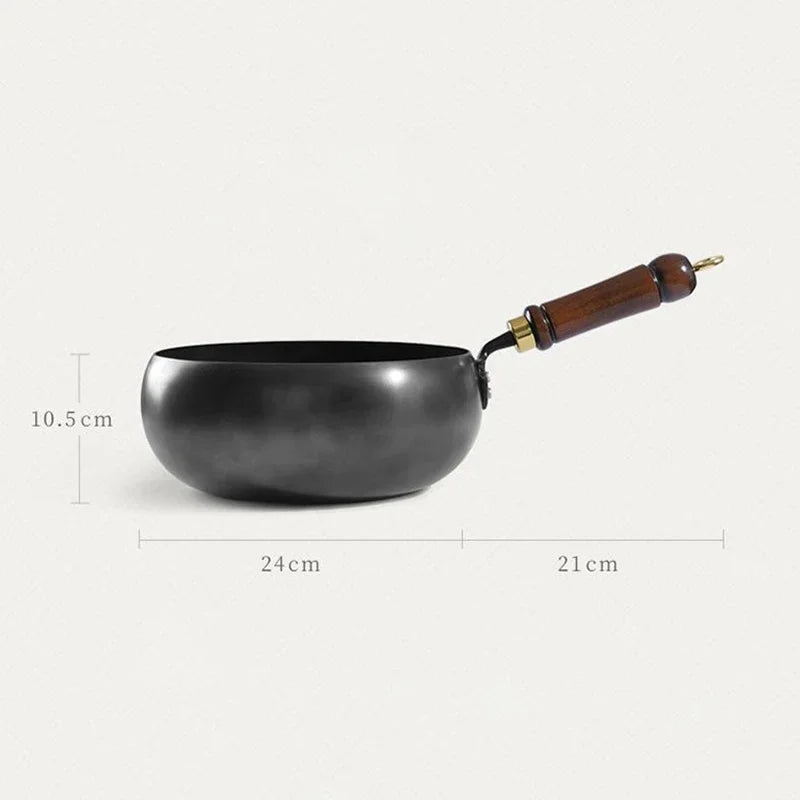 FORGIRON – Hand-forged iron pan with wooden handle and optional lid (24/28 cm) 6