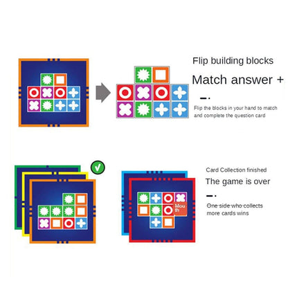 Family Fun - 60 Card Pattern Matching Game with 20 Colorful Playable Blocks 5