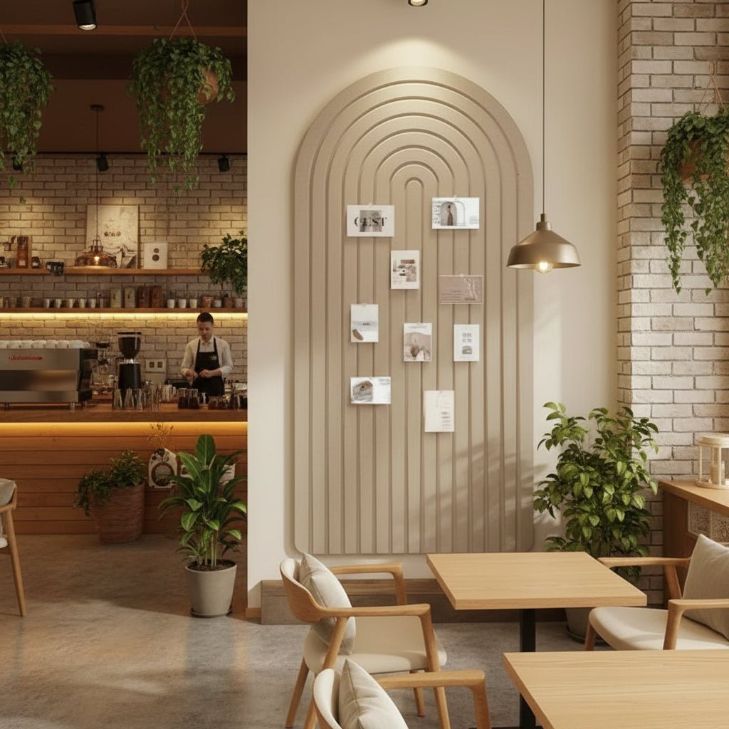 FeltScape Extra Large Curved Felt Pin Board - Stylish Wall Decor & Organizer 0