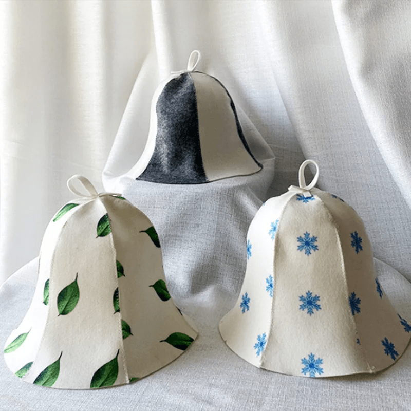 Felt Sauna Hat - Russian Style Heat Protection Cap for Comfortable Sauna Sessions 0