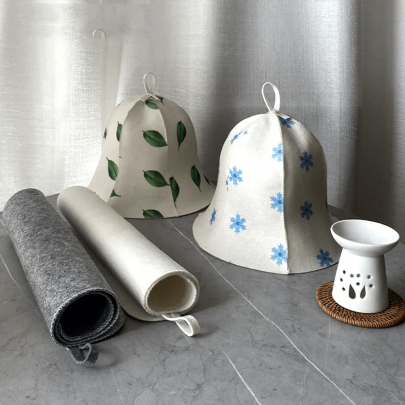 Felt Sauna Hat - Russian Style Heat Protection Cap for Comfortable Sauna Sessions 1