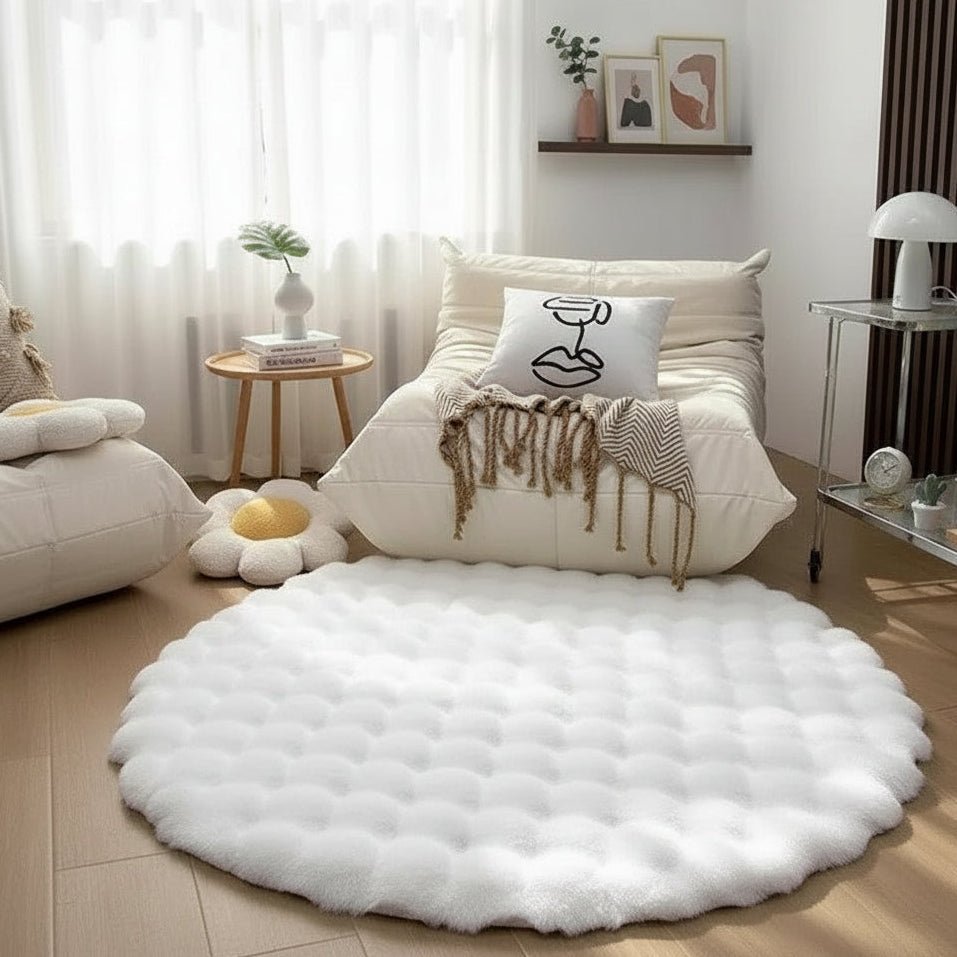 Fenja Cozy Round Polyester Rug - Washable, Nordic Style, Ø 40-180 cm 0