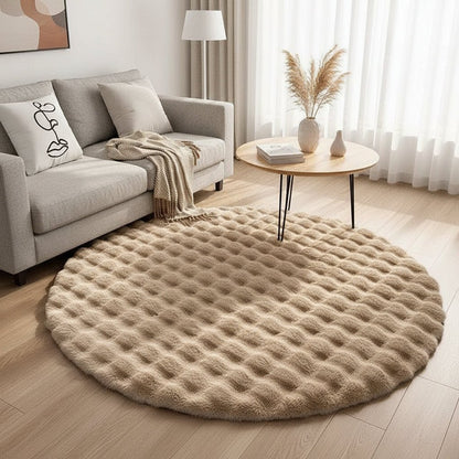 SOFTRING – Soft Round Polyester Rug for Nordic-Inspired Living Comfort