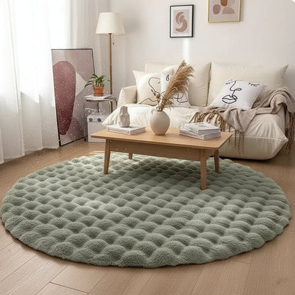 SOFTRING – Soft Round Polyester Rug for Nordic-Inspired Living Comfort