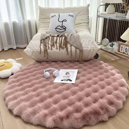 SOFTRING – Soft Round Polyester Rug for Nordic-Inspired Living Comfort