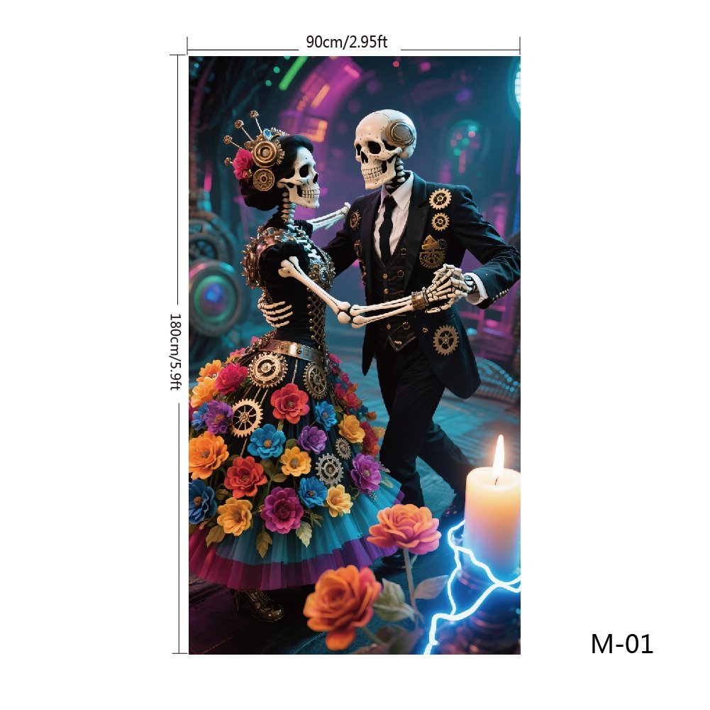 FestiDoor - Festive Door Cover for Easy Installation & Durable Outdoor Use 12