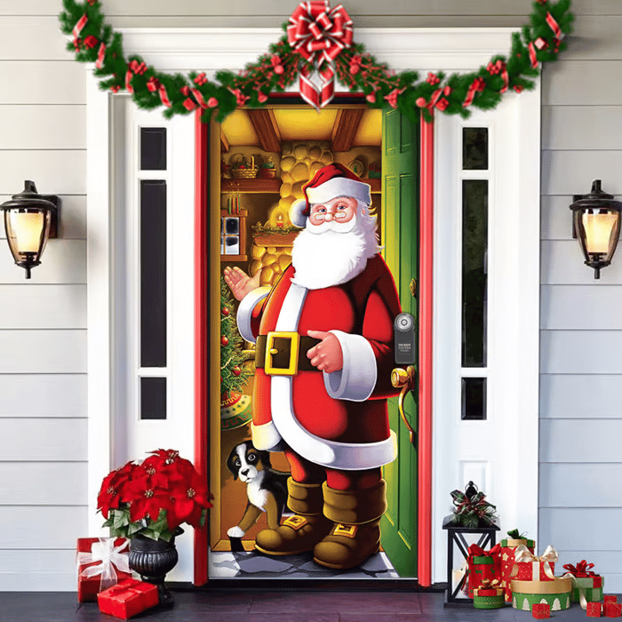 FestiDoor - Festive Door Cover for Easy Installation & Durable Outdoor Use 16