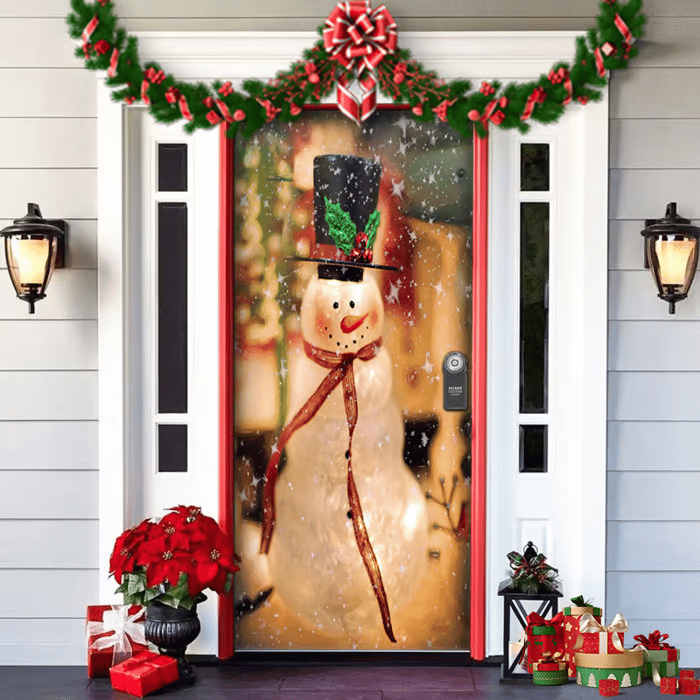 FestiDoor - Festive Door Cover for Easy Installation & Durable Outdoor Use 18