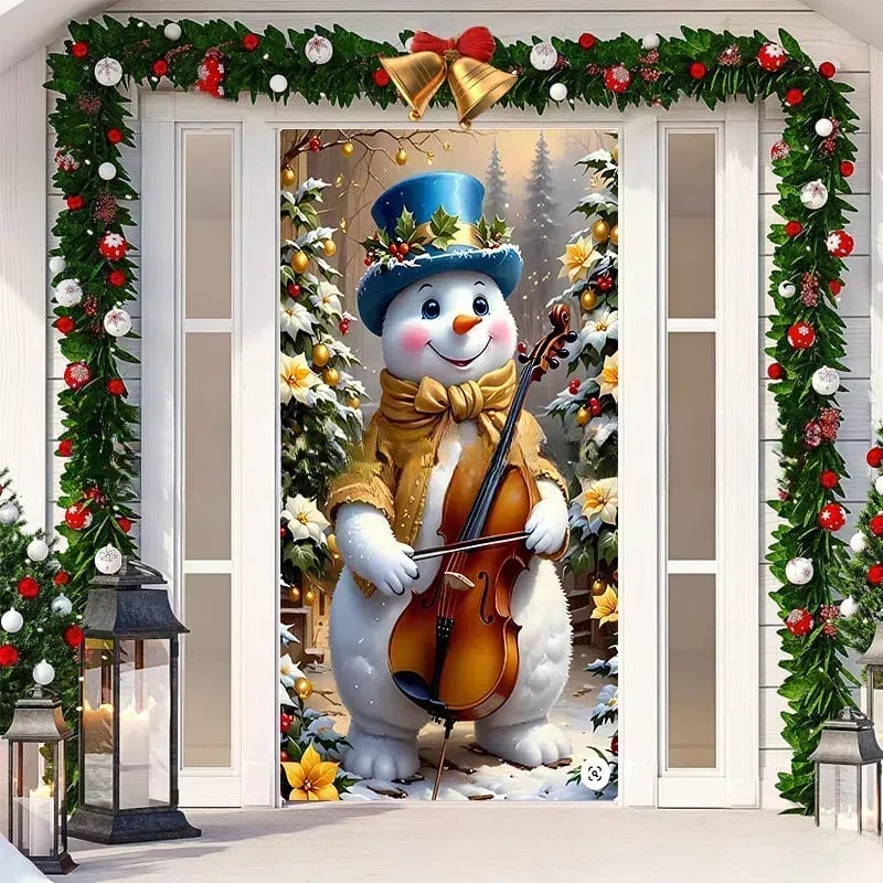 FestiDoor - Festive Door Cover for Easy Installation & Durable Outdoor Use 2