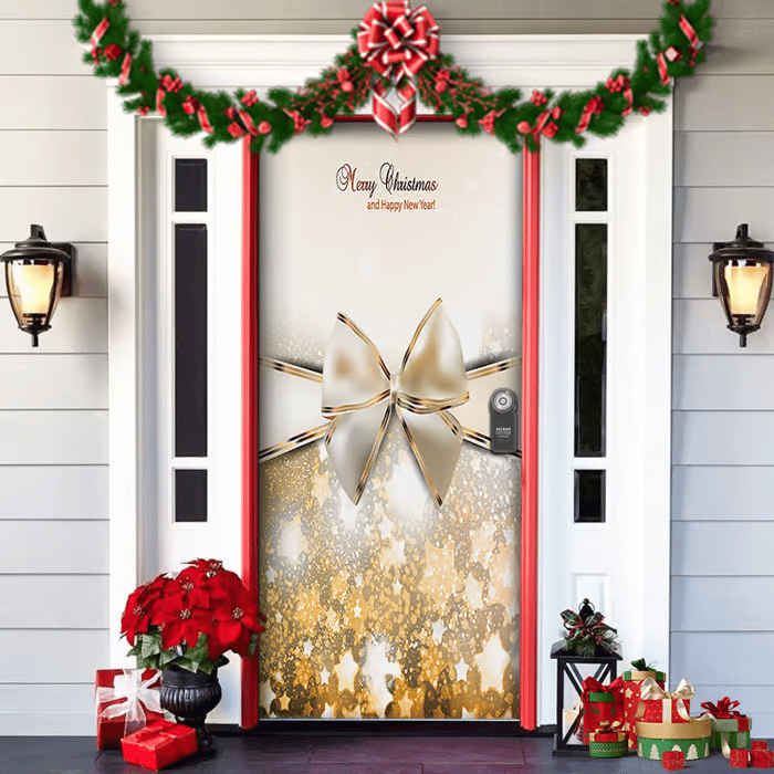 FestiDoor - Festive Door Cover for Easy Installation & Durable Outdoor Use 21