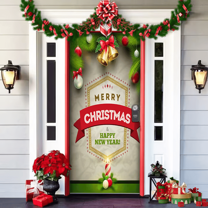 FestiDoor - Festive Door Cover for Easy Installation & Durable Outdoor Use 22