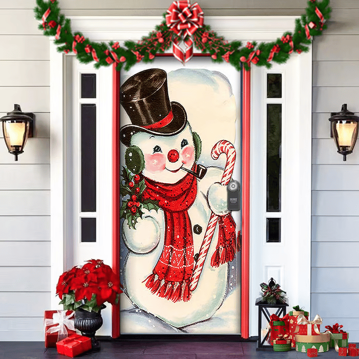FestiDoor - Festive Door Cover for Easy Installation & Durable Outdoor Use 4