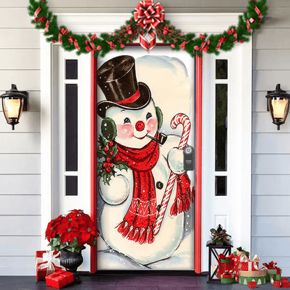 FestiDoor - Festive Door Cover for Easy Installation & Durable Outdoor Use 4
