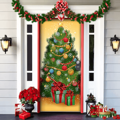 FestiDoor - Festive Door Cover for Easy Installation & Durable Outdoor Use 5