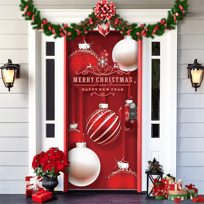 FestiDoor - Festive Door Cover for Easy Installation & Durable Outdoor Use 6