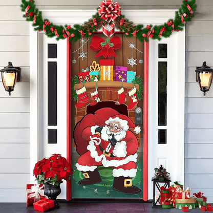 FestiDoor - Festive Door Cover for Easy Installation & Durable Outdoor Use 8