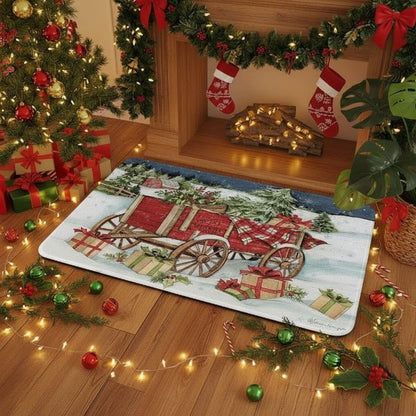 FestiveWelcome Christmas Doormat - Non-Slip Design for Dirt Collection 3
