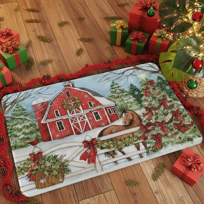 FestiveWelcome Christmas Doormat - Non-Slip Design for Dirt Collection 6
