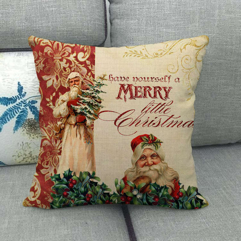 Festive 18-Inch Throw Pillow Cover with Hidden Zipper for Holiday Decor 0