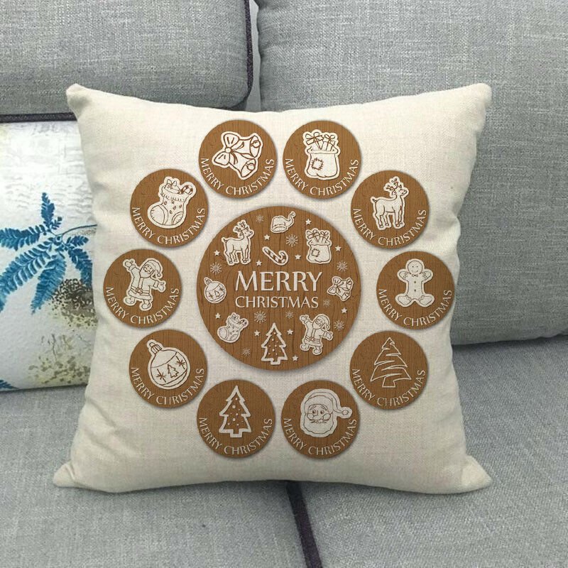 Festive 18-Inch Throw Pillow Cover with Hidden Zipper for Holiday Decor 11