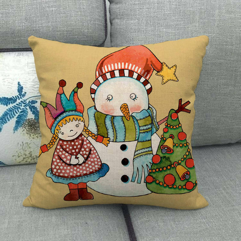 Festive 18-Inch Throw Pillow Cover with Hidden Zipper for Holiday Decor 16