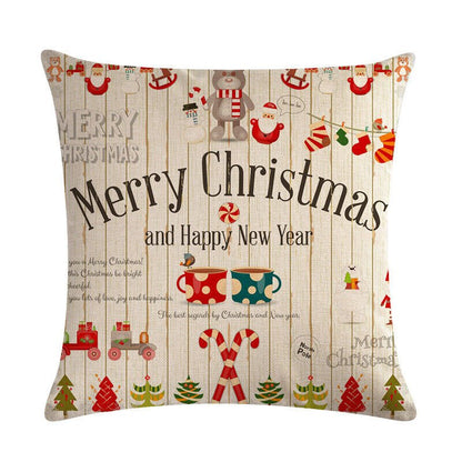Festive 18-Inch Throw Pillow Cover with Hidden Zipper for Holiday Decor 17